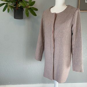 Gibson Box Coat Pink & Grey Herringbone / Lined S